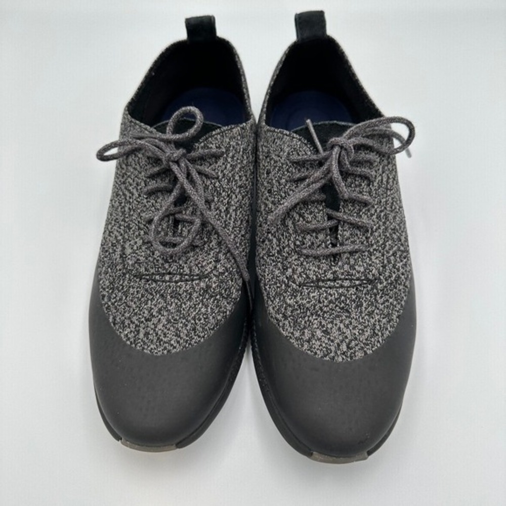 Cole Haan ZERØGRAND Oxford Knit Gray Black Womens Shoes Size 7.5 B